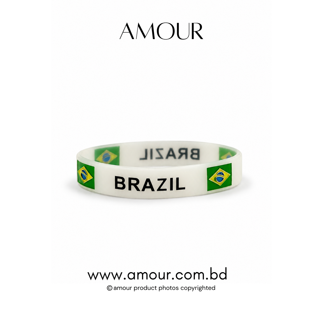 Brazil Wristband (White)