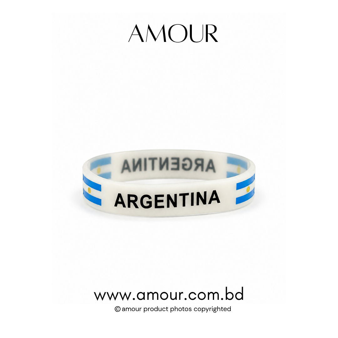 Argentina Wristband (White)