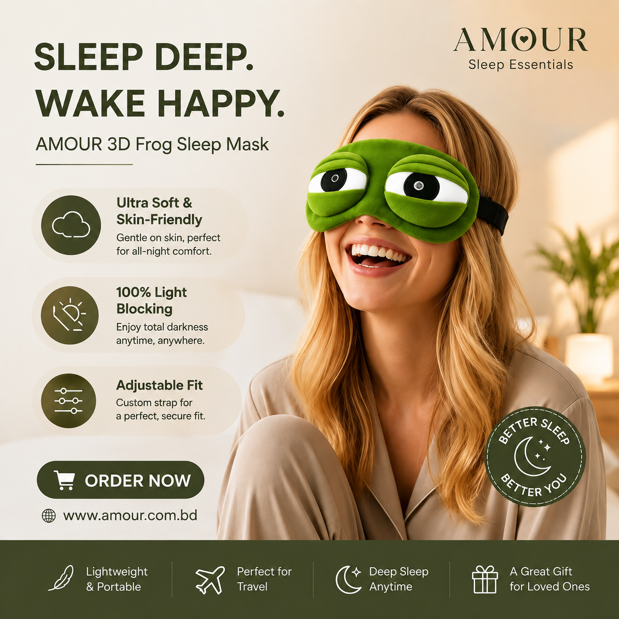 Sleeping Frog Eye Mask