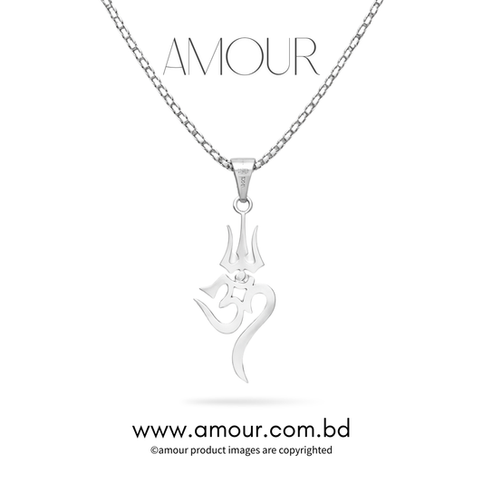 OM+Trishul Pendant (SILVER)